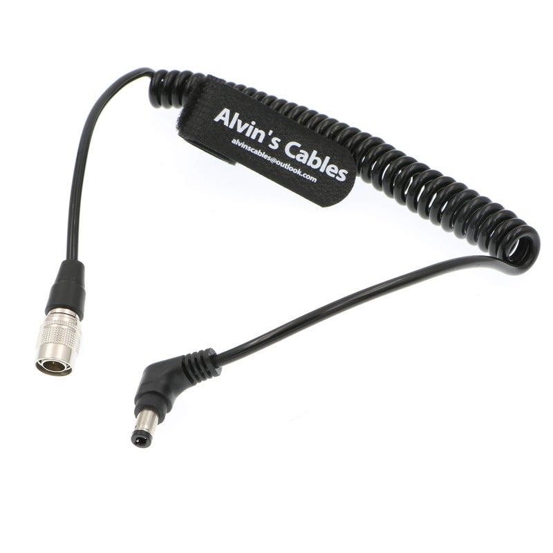 Alvin's Cables Hirose 4 Pin Male to DC Right Angle Coiled Power Cable for Sound Devices 633|644|688 Zoom F8 Blackmagic Cinema Camera 4K - Image 4